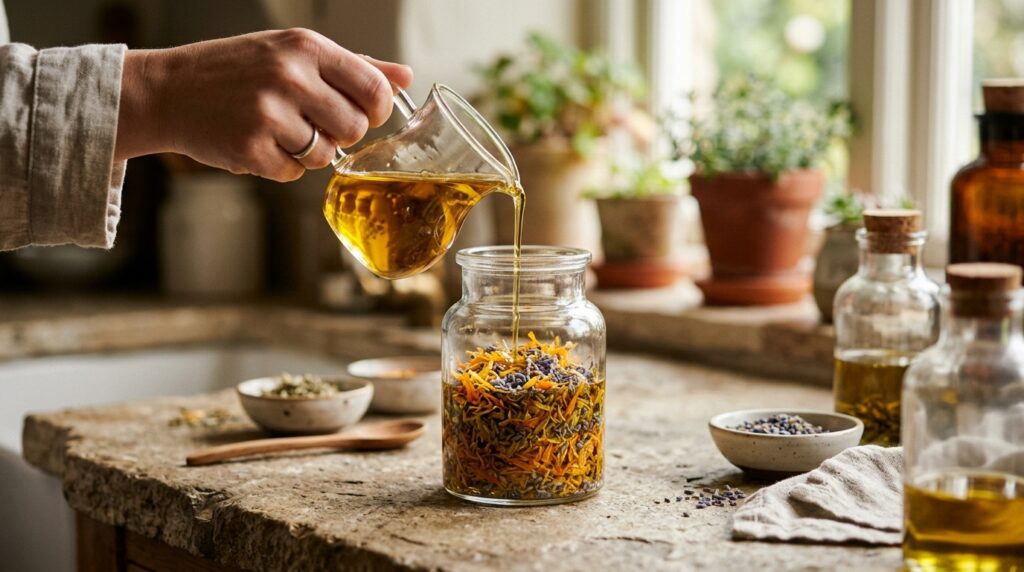 Natürliche Hautpflege selber machen mit 3 genialen Kräutern naturkosmetik, diy Naturkosmetik, selbstgemachte Kosmetik