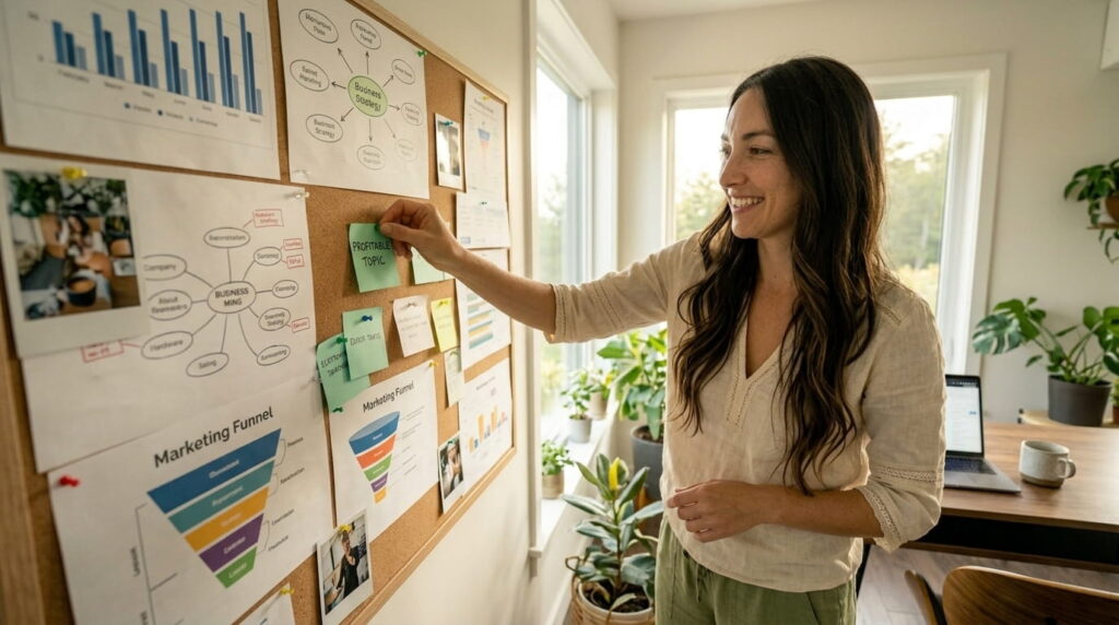 woman pinning note 202603241354 woman pinning note 202603241354