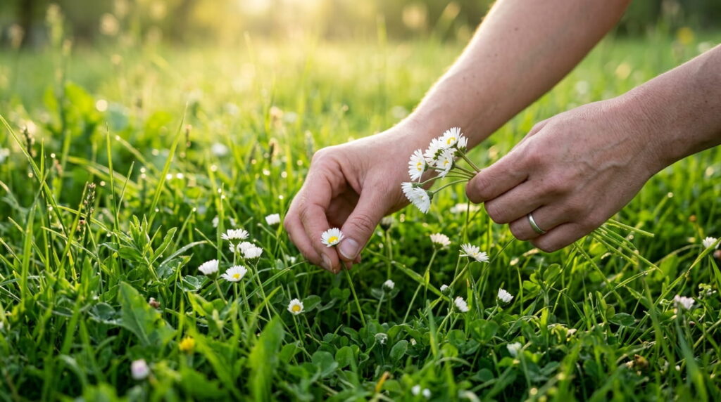 gänseblümchen, gänseblümchen salbe, gänseblümchen salbe selber machen, naturkosmetik, naturkosmetik selber machen, diy naturkosmetik, hautpflege, handcreme, handcreme selber machen, rissige hände, handcreme für rissige hände