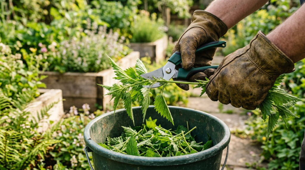 Brennnesseljauche ansetzen, Brennnesseljauche verdünnen, Brennnesseljauche Anwendung, Brennnesseljauche Tomaten und Brennnesseljauche gegen Blattläuse