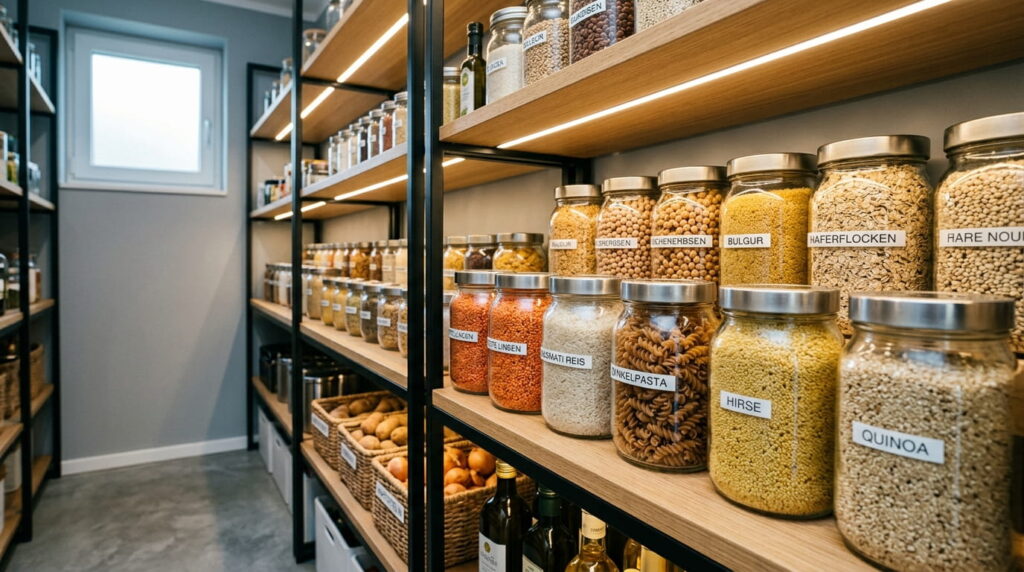 Einen Notvorrat anlegen und die Speisekammer mit einem genialen System für immer ordentlich halten Notvorrat anlegen