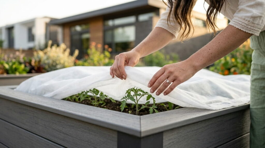 woman tucking fleece 202604131305