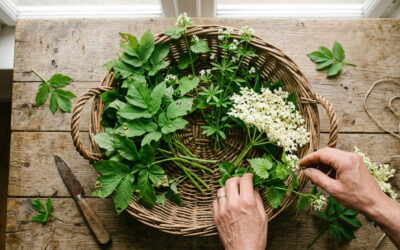 Wildkräuter sammeln im Mai: Giersch, Knoblauchsrauke, Waldmeister und Holunderblüten Wildkräuter erkennen Wildkräuter Rezepte essbare Wildkräuter Wildkräuter Frühling Giersch sammeln Knoblauchsrauke Waldmeister sammeln Holunderblüten sammeln Wildkräuter Küche Wildkräutersalat Wildkräuter Mai